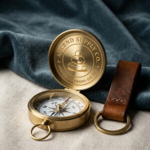 Brass Compass Keychain by Ascend Supply Co.