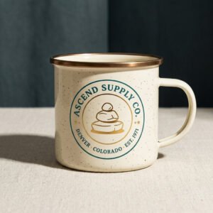Enamel Camp Mug — Cream Speckle by Ascend Supply Co.